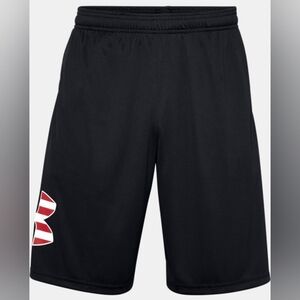 Under Armour boy's Freedom Rival Logo AMERICAN FLAG Shorts